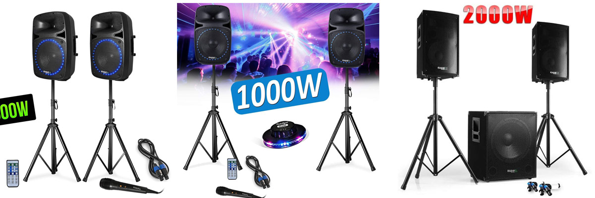 Enceinte amplifiée SONO DJ PA 500 W USB/SD/Bluetooth BT-15A + Pied